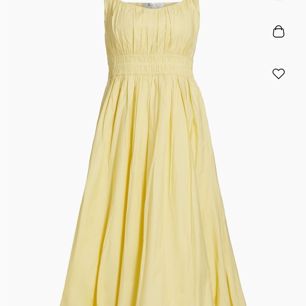 Sea Emmett Poplin bubble midi dress